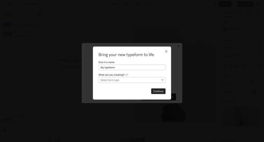 Typeform
			  ux ui design