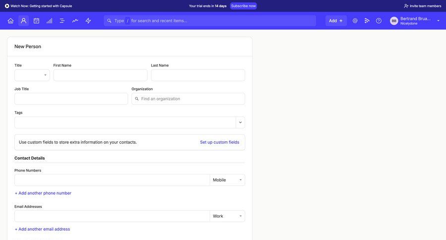 Capsule
			 form data entry create ui page example