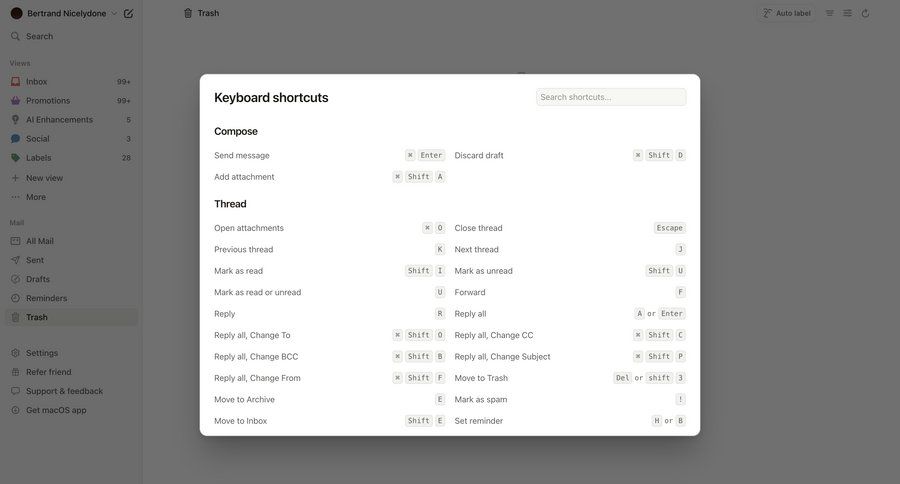 Notion Mail
			modal & popover help keyboard shortcuts settings automation email keyboard shortcuts shortcuts hotkeys quick actions quick keys ui page example