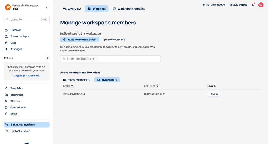 Gamma
			 collaboration settings team collaboration sidebar navigation user management form account setup access control user access control permission management user invitation alert table ui page example