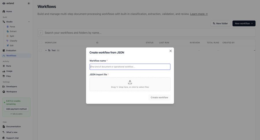 Extend
			 workflow builder file upload modal ui page example