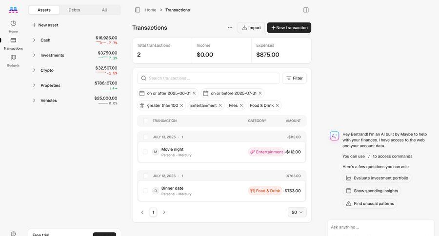 Maybe Finance
				list ui page example