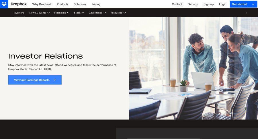 Dropbox
			news events new document list announcement coming soon press release ui page example