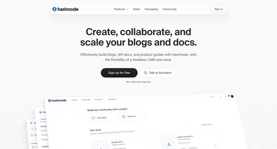 Hashnode
			  ux ui design