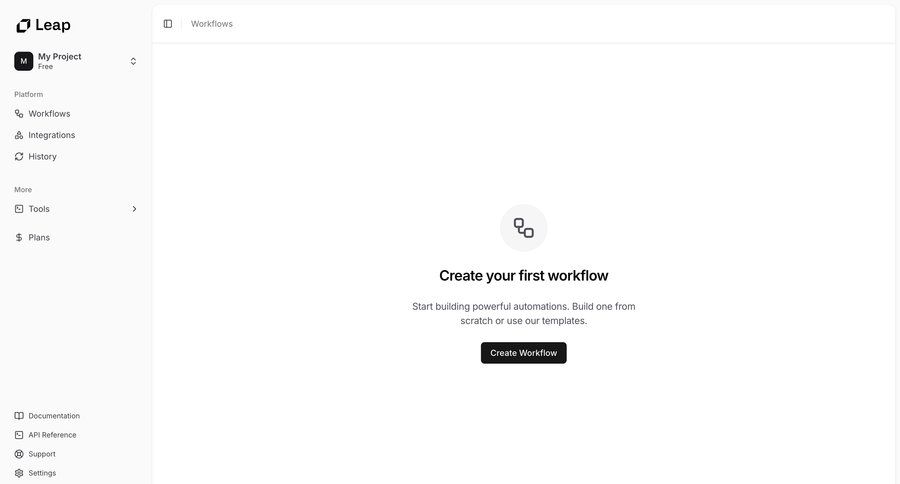 Leap
			 blank state void blank non-ideal state empty page prompt ui page example