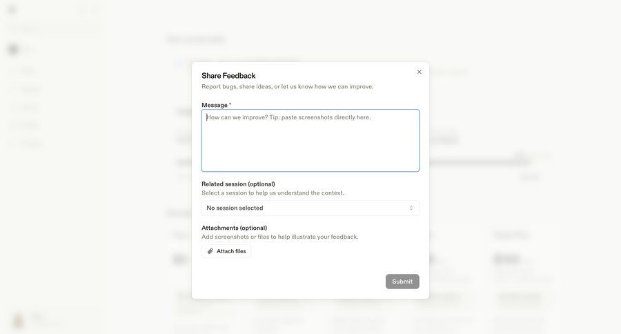 Town
			 user feedback ui page example