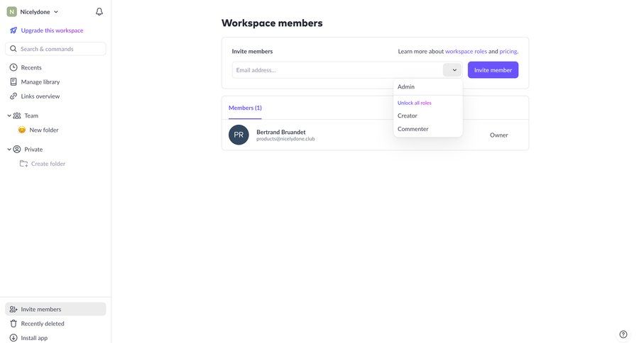 Pitch
			team management invite teammate settings team collaboration sidebar navigation user management workspace settings user data user invitation manage links user role menu interactive map ui page example