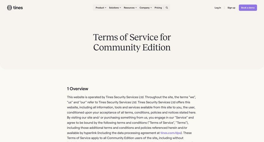 Tines
			 typography user termination transaction history ui page example