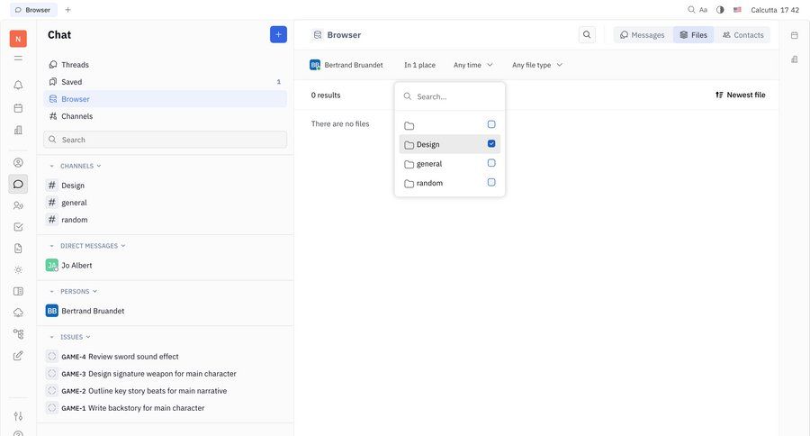 Huly
			 advanced search ui page example