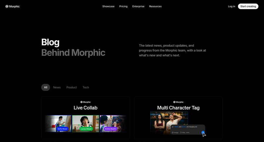 Morphic
				blog ui page example