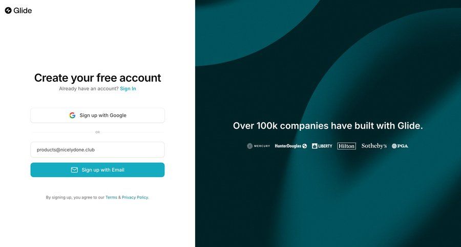 Glide
			     ux ui design