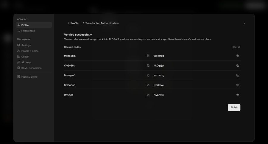 Flora
			 sidebar navigation account management confirmation account security profile settings confirmation screen account settings sidebar security navigation menu ui page example