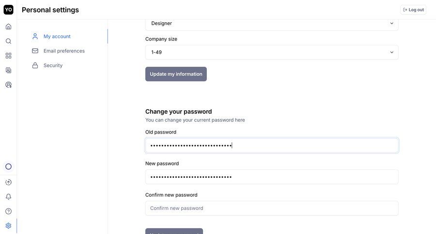 Maze
			 change password ui page example