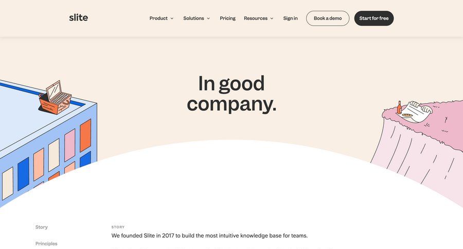 Slite
				article ui page example