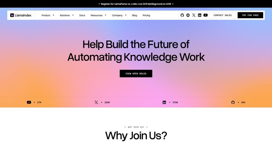 Llamaindex
				careers ui page example