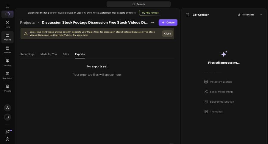 Riverside
				empty state ui page example