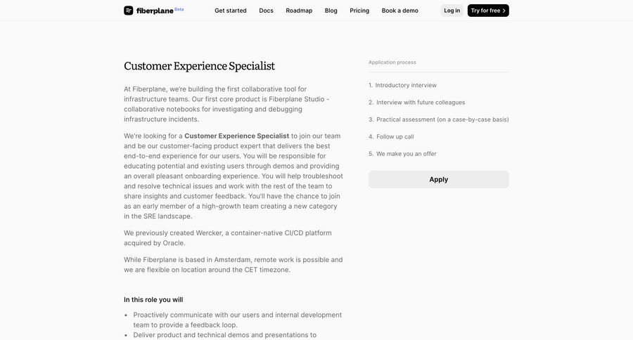 Fiberplane
				careers page example