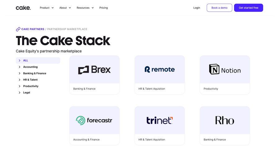 Cake
				collection ui page example