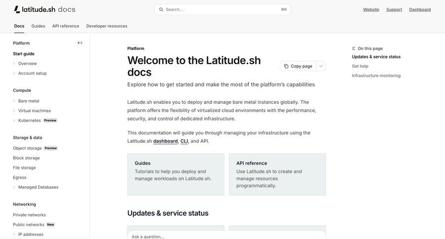 Latitude.sh
				documentation ui page example