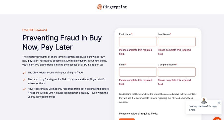 Fingerprint
			popover support / help center pay bill ui page example