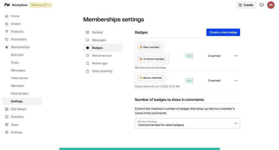 Fourthwall
			 configuration settings e-commerce sidebar navigation full-screen layout sidebar alert ui page example