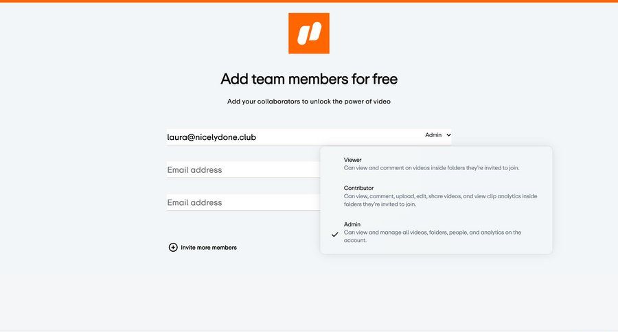 Vimeo
			 settings team collaboration user management account management onboarding form user access control ui page example