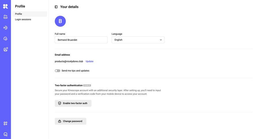 Kinescope
				profile ui page example