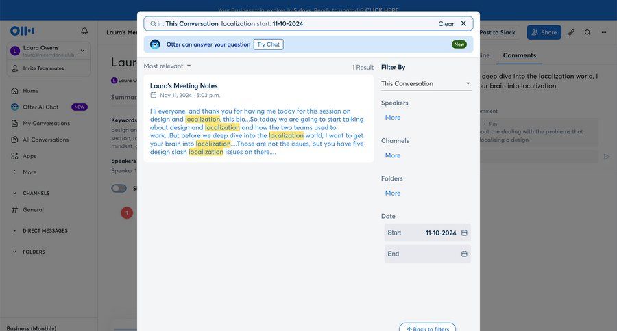 Otter
			 content management content discovery filter controls dropdown filters date picker research communication filter options filter dropdown tips filter ui search results ui meeting search menu localization ui page example