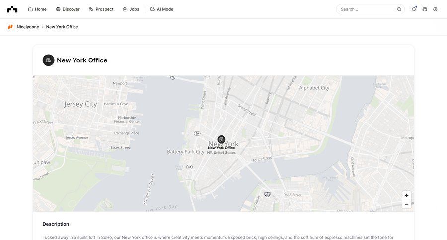 The org
			 business intelligence location map jobs ui page example