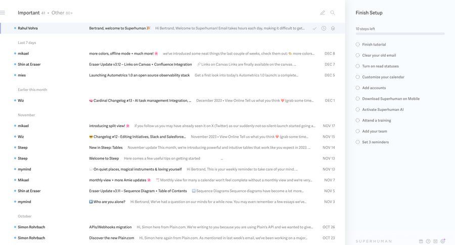 Superhuman
			         ux ui design