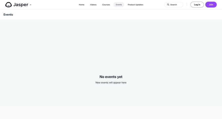 Jasper
				events ui page example