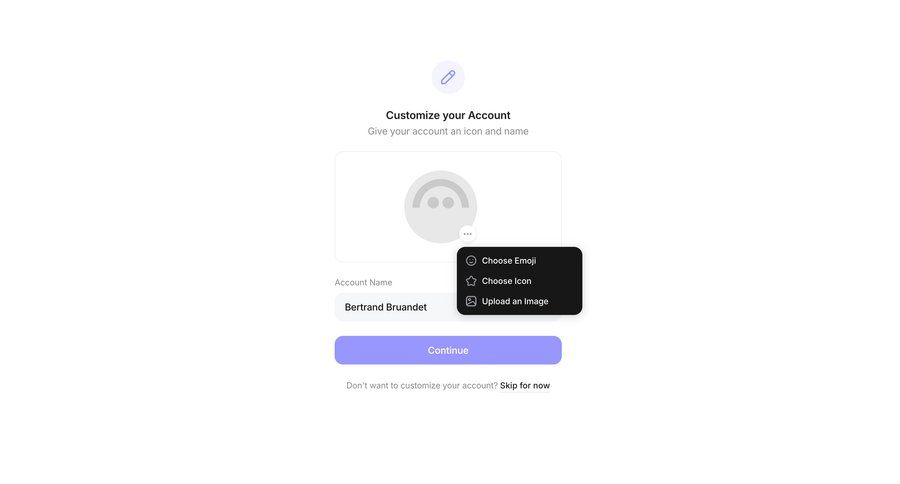 Family
			create home onboarding popover account settings account setup avatar upload ui page example