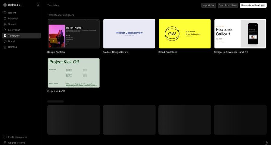 Tome
			 grid design templates template library dark theme template selection interactive map blog templates ui page example