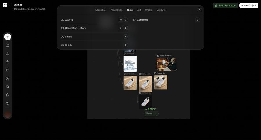Flora
			list modal & popover tools actions design editor artificial intelligence modern dark theme node based editor ui page example