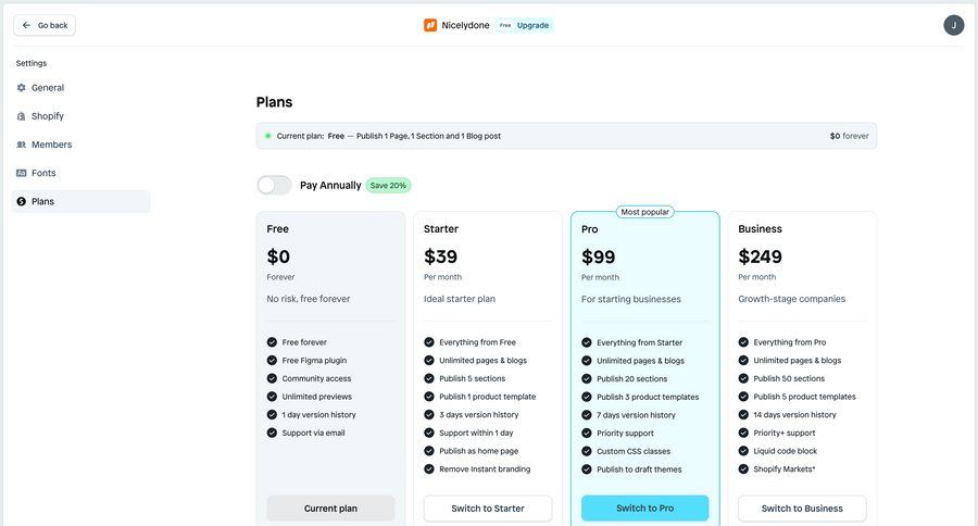 Instant
			 modern sidebar settings sidebar navigation account management subscription management plan comparison enterprise plan version history features pricing plans enterprise settings ui page example