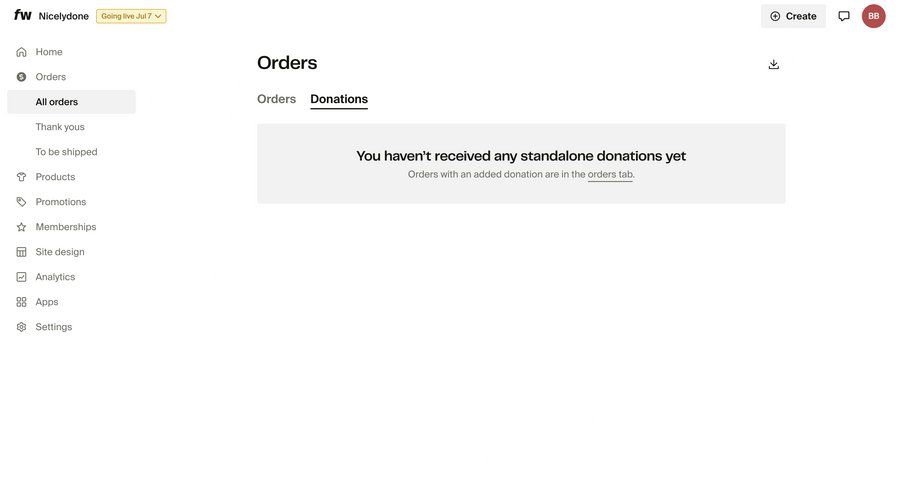 Fourthwall
				empty state ui page example
