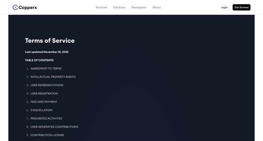 Copperx
				terms & conditions page example