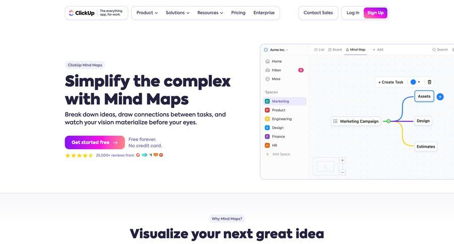 ClickUp
			 features management maps features quick actions dashboard layouts map view ui page example