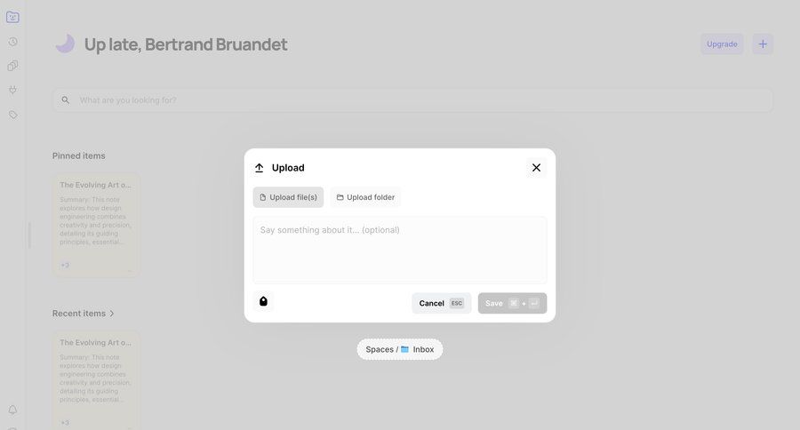Fabric
			 keyboard shortcuts file upload modal ui page example