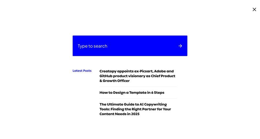 Creatopy
			 search suggestions global search ui page example
