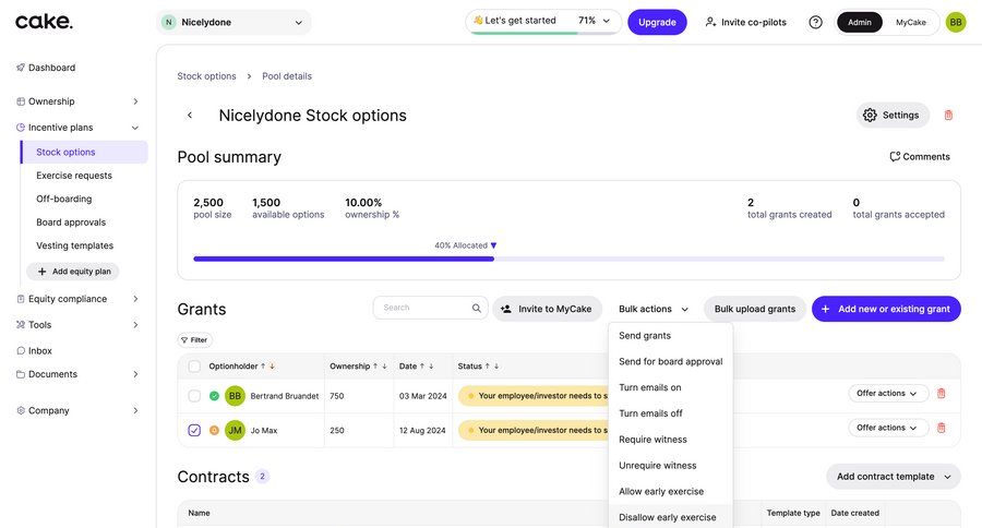 Cake
				list ui page example