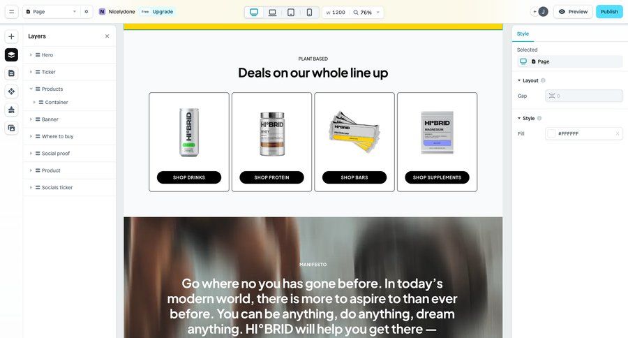 Instant
			shopping cart product page e-commerce grid sidebar modern ui page example