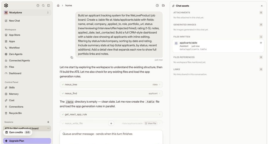 Zaro
			 chat interface ui page example