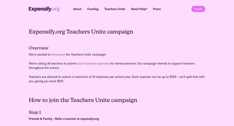 Expensify
			 payment method payment history features management guide payment page check out pay bill campaign creation ui page example