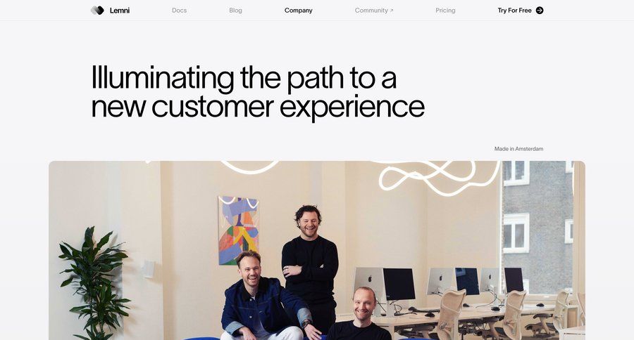 Lemni
			team about & company mission careers call intelligence collaborators group members career jobs job ui page example