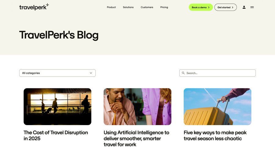 Travelperk
				list ui page example