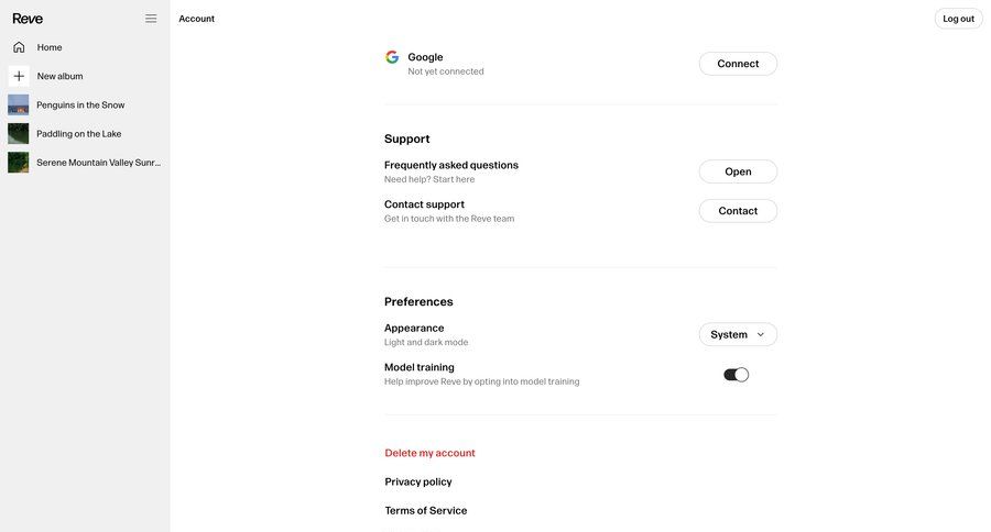 Reve
				settings ui page example