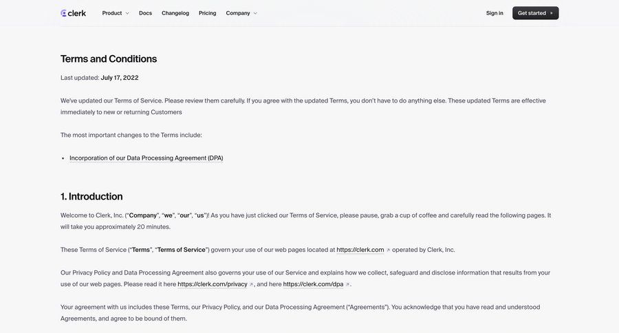 Clerk
			 payment method cancel trial user termination changelog remote contractor management order tracking ui page example