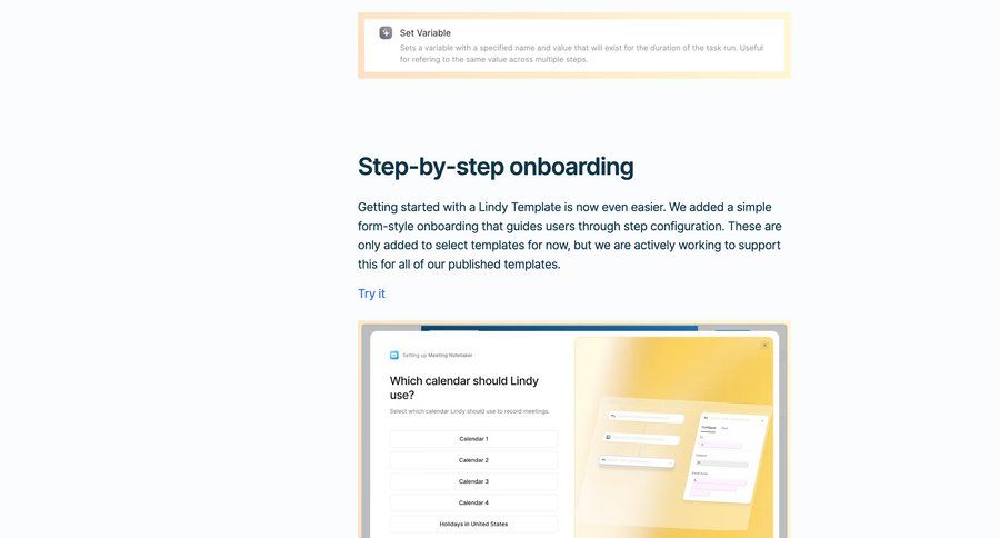 Lindy
				changelog (product) ui page example