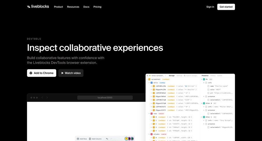 Liveblocks
			 chrome extension ui page example